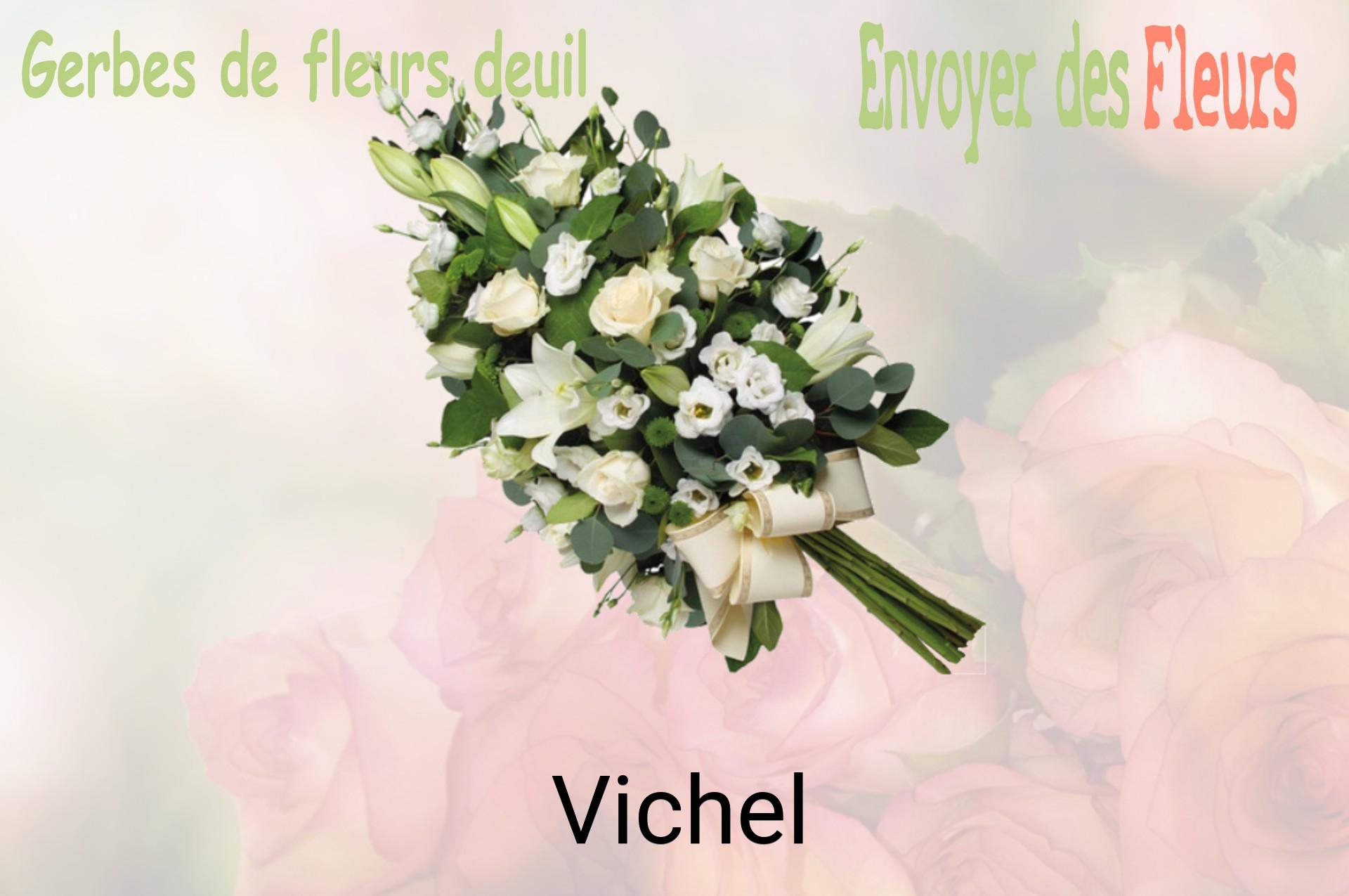 Gerbe de fleurs de deuil livrée à Vichel